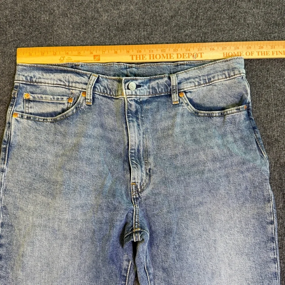 Levis 514 Straight Fit Jeans Mens 40x30 *38x29* Light Wash Blue Denim 00514-1810